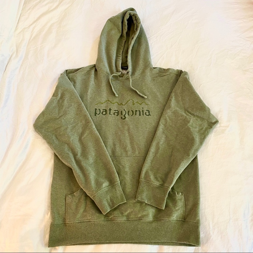 Patagonia Logo Hoodie - Green - Medium